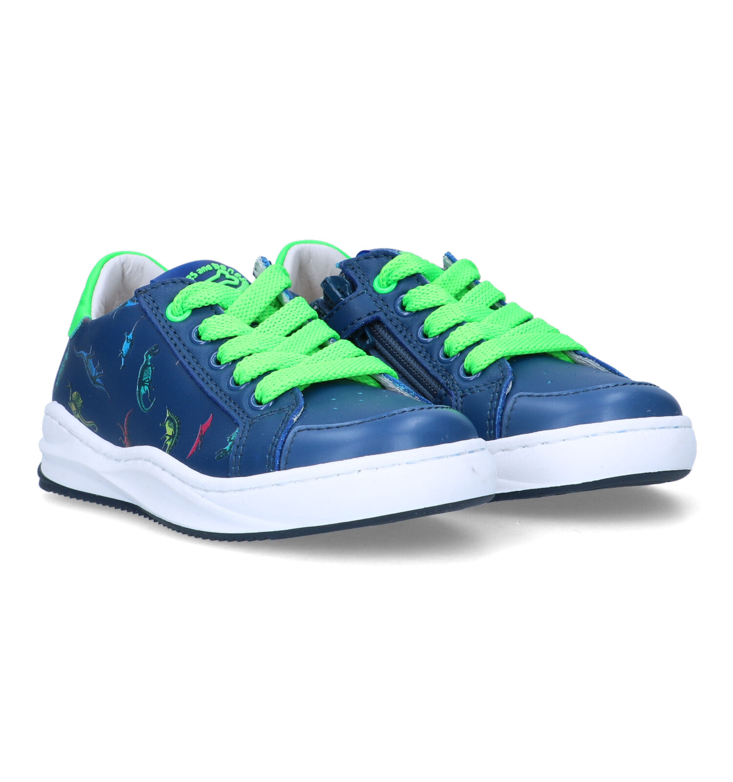 Rits/veterschoenen blauw