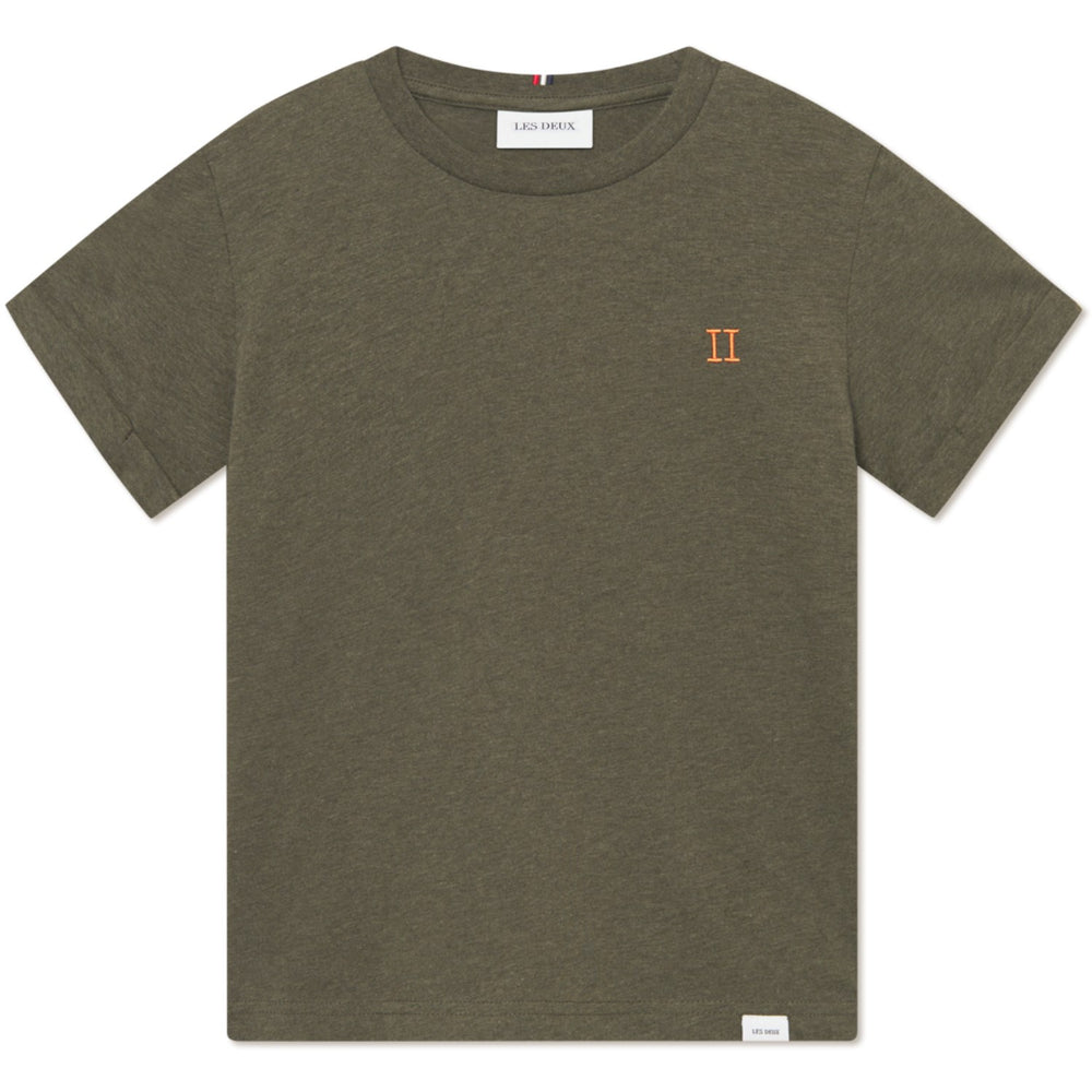 Køb Les Deux Kids Forest Green/Orange Nørregaard T-Shirt Seasonal