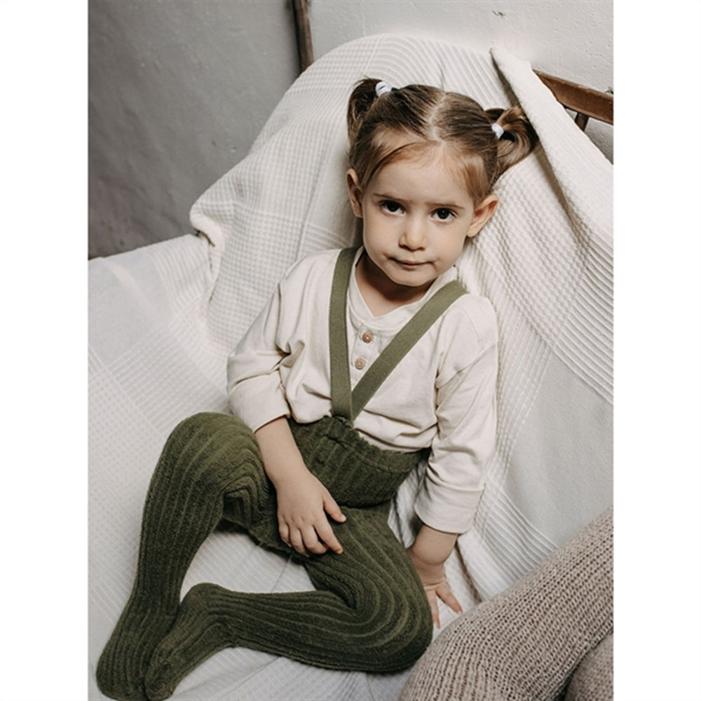 Granny Teddy Tights Olive - Silly Silas