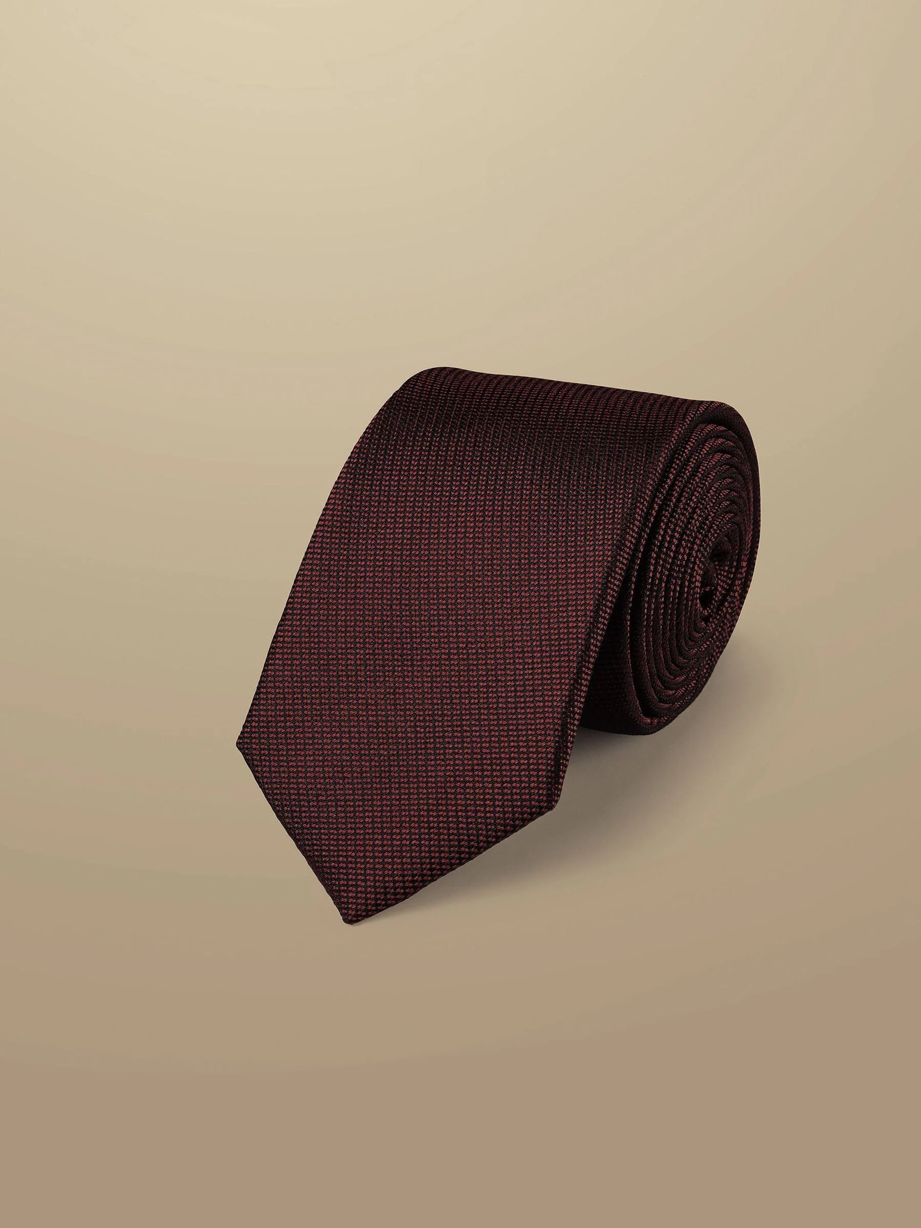 Charles Tyrwhitt - Vlekbestendige satijnen smalle stropdas