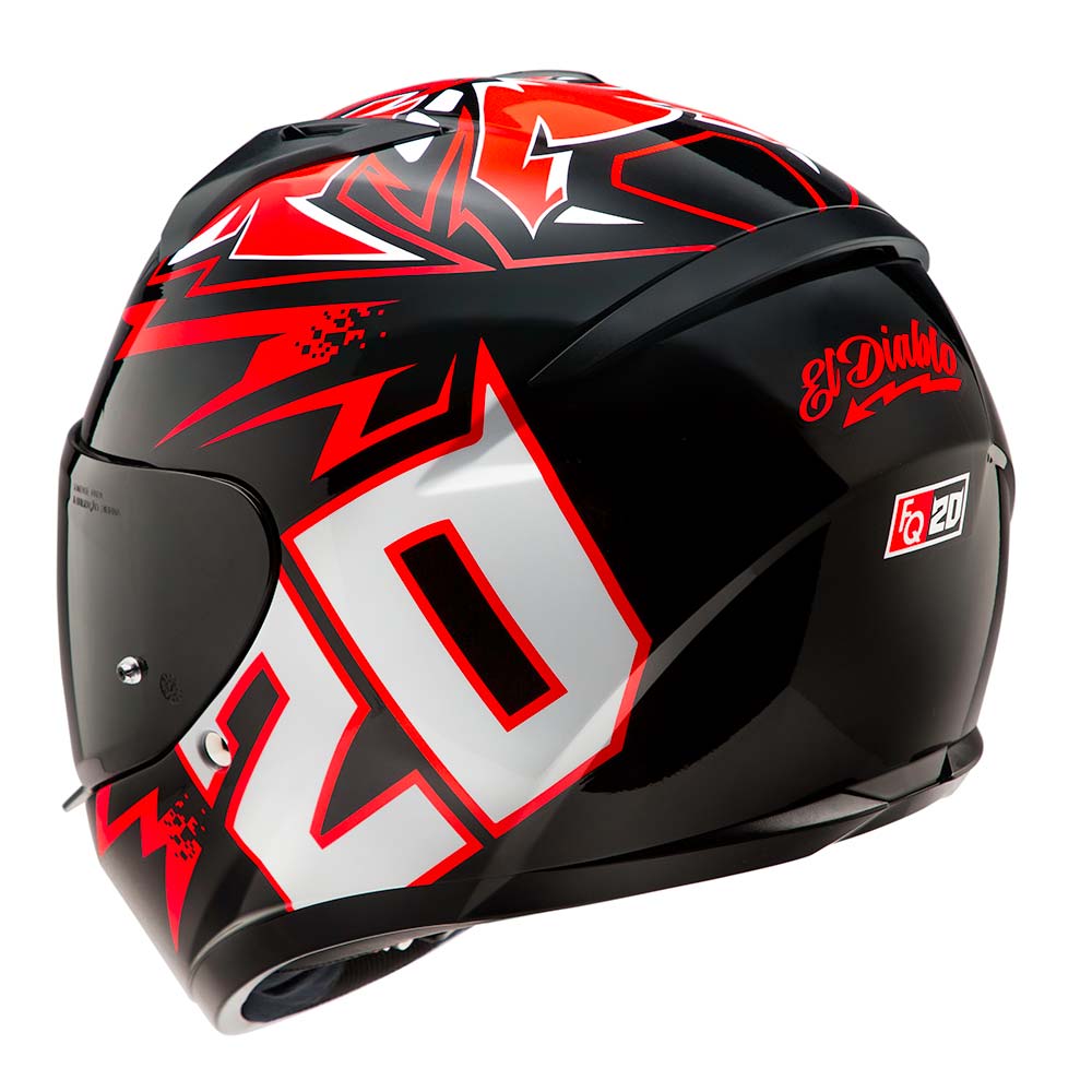 HJC - Casque C10 Diablo Mask MC1 / Noir / Rouge / Blanc