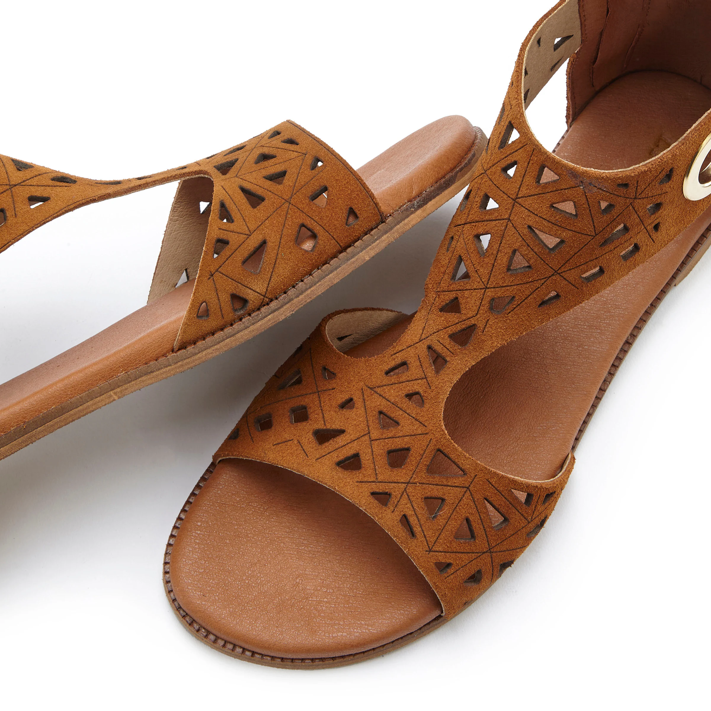 LASCANA Sandale in camelfarben