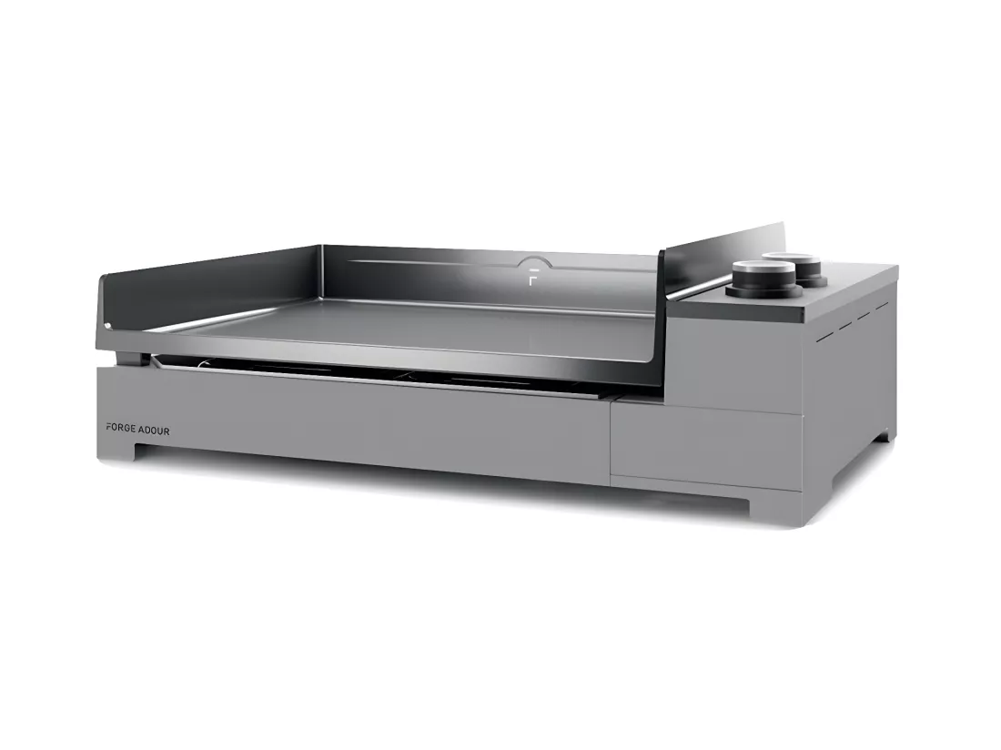 Plancha à gaz Premium 60 chassis acier noir et gris - Forge Adour