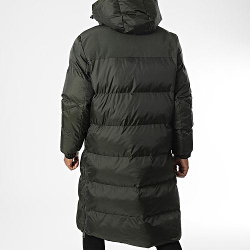 Doudoune Longue A Capuche Floki Vert Kaki