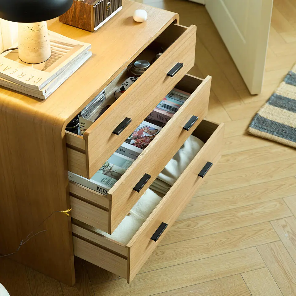 Ladenkast Scandinavische Slaapkamer Hout Metaal 3 Laden Opbergen