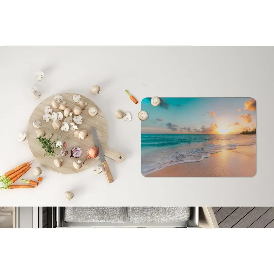 MuchoWow Placemat (6stuks) 45x30cm Zonsondergang Strand Zee