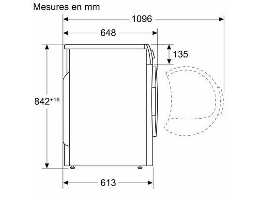 BOSCH - Sèche-linge pompe à chaleur WQG1420DFR, Série 6, Express 40min