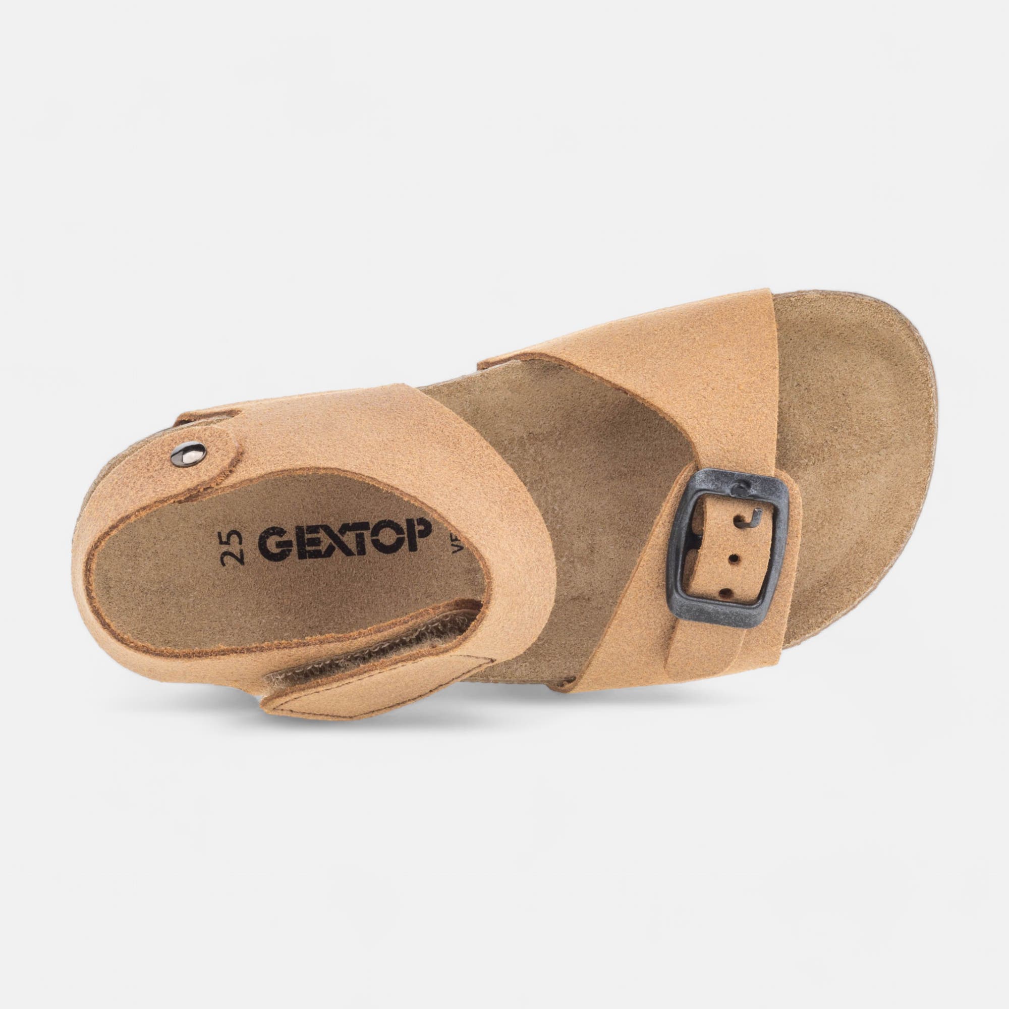 Mules semelle liège Garçon en cuir cognac