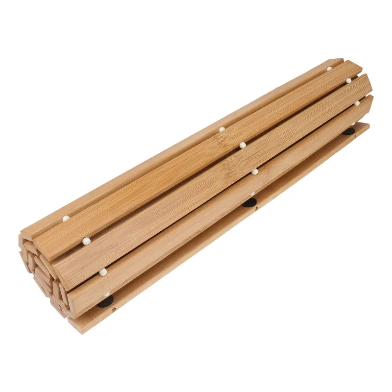 (59x40cm) Bambus Anti-Rutsch Dusch Matte Badewannen Holz Vorleger - Braun