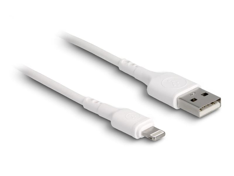 Delock USB-Ladekabel USB A - Lightning 0.3 m, Weiss Delock USB Ladekabel für iPhone, iPad, iPod weiss 30 cm
