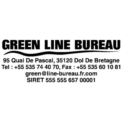 Colop Printer 40 Green Line - Tampon personnalisable - 6 lignes - format rectangulaire