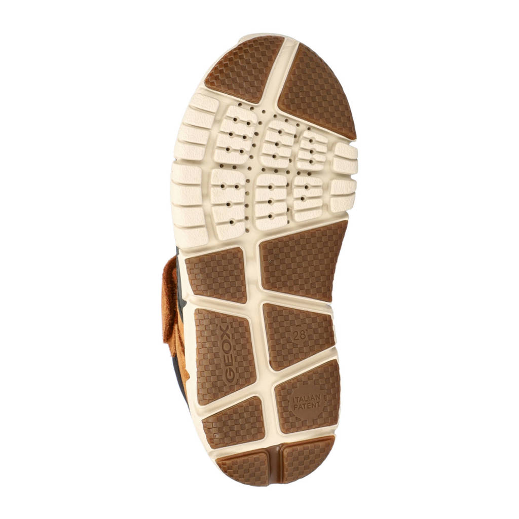 Geox J Flexsneakers cognac/zwart