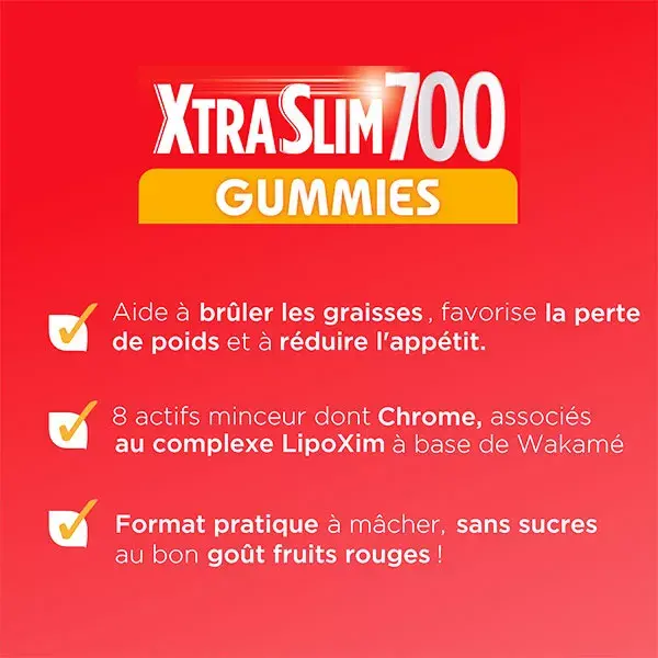 Forté Pharma Xtraslim 700 Gomas Emagrecedoras Queimador de Gordura para Perda de Peso - 1 Mês