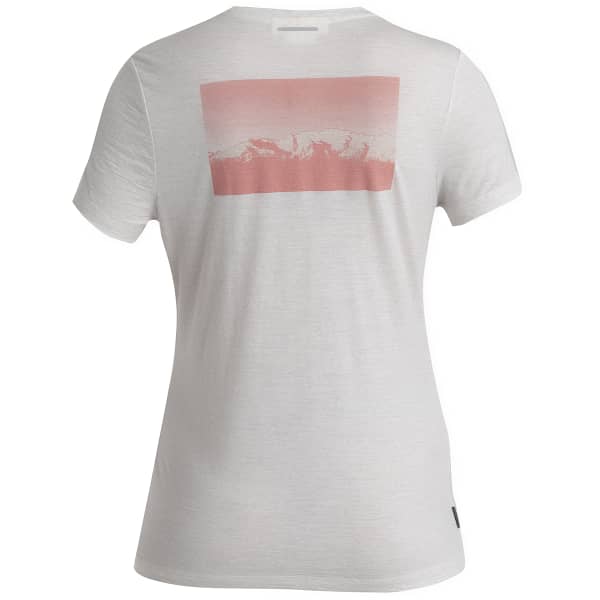 T-shirt randonnée ICEBREAKER W MERINO 150 TECH LITE III SS TEE NATURAL RUN CLUB 2.0 ECRU HEATHER