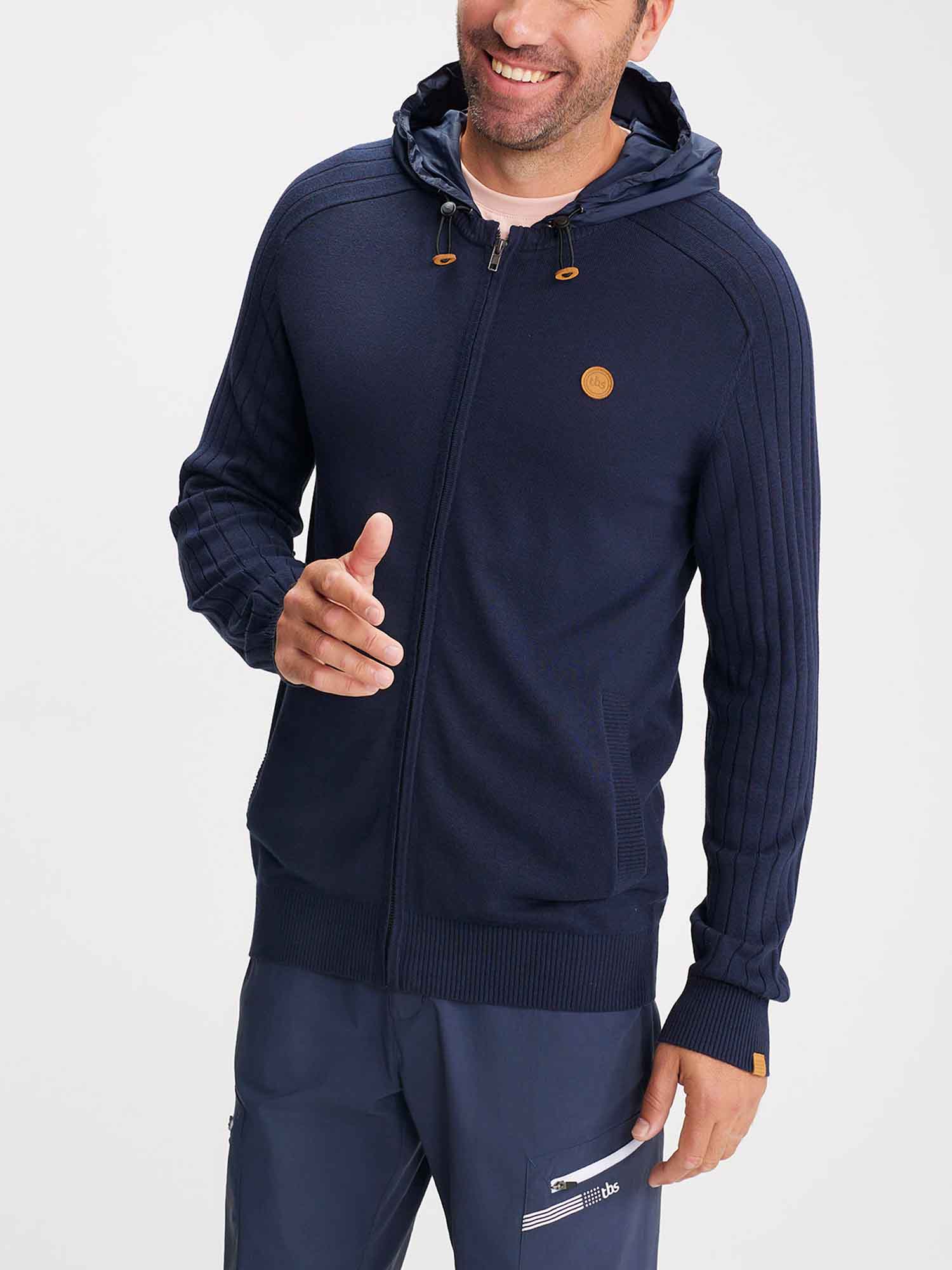 Gilet Homme A Capuche Esprit Sport Marine