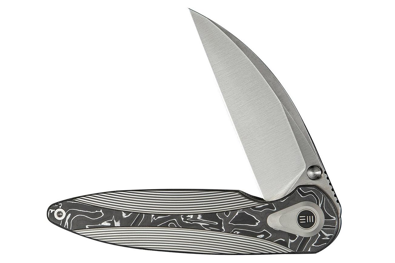 WE Knife Zenthra WE24021C-4 Satin M390 Satin/Gray Titanium Aluminum Foil Carbon Inlay, zakmes