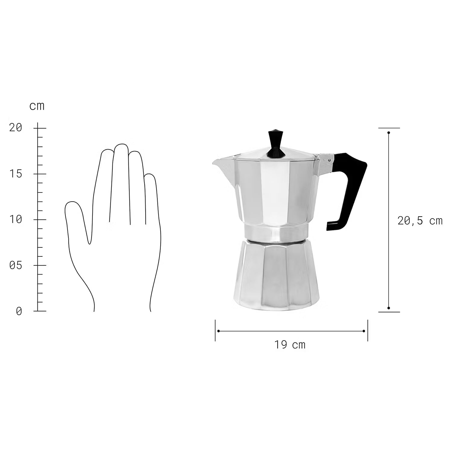 ESPERTO Kaffeebereiter 6 Tassen 6er-Set