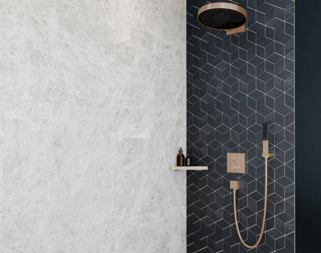 Hansgrohe Rainfinity staafhanddouche waterbesparend brons geborsteld