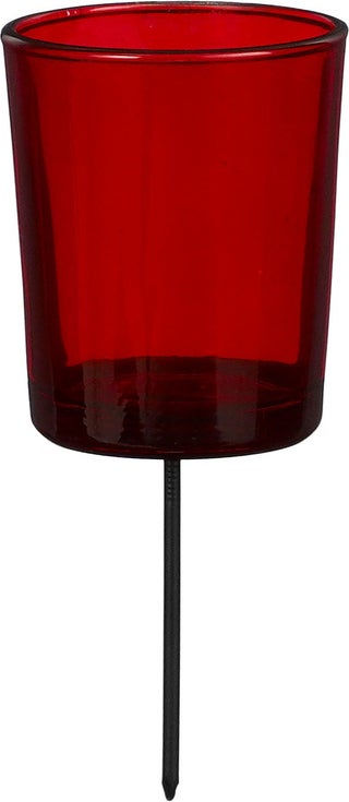Mica Decorations waxinelichthouder Sauma rood 10 x 5,5 x 16 cm