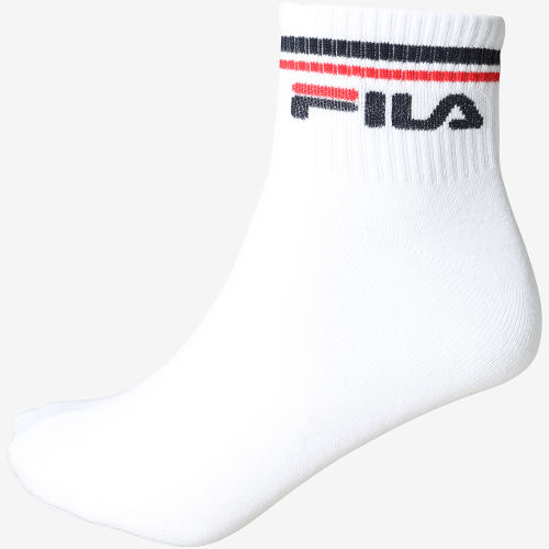 Lot De 3 Paires De Chaussettes Calza Quarter F9398 Blanc Bleu Marine Rouge