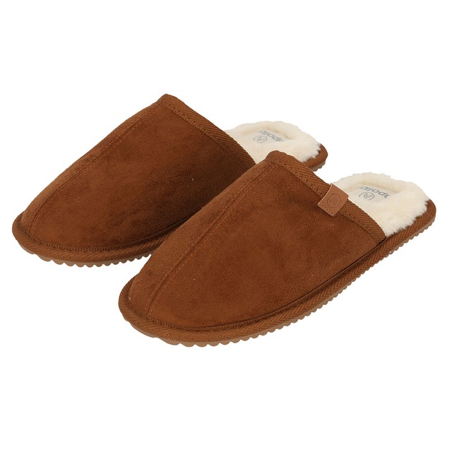 Apollo Pantoffel  2 Stk. tlg.  aus Wildlederimitat mit Gummisohle