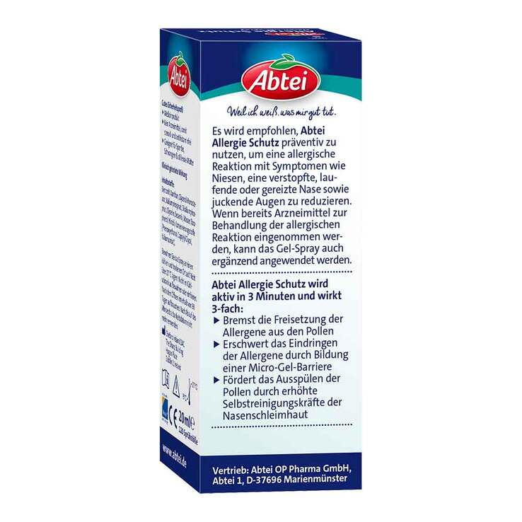 Abtei Allergie Schutz Nasen-Gel-Spray, 20 ml