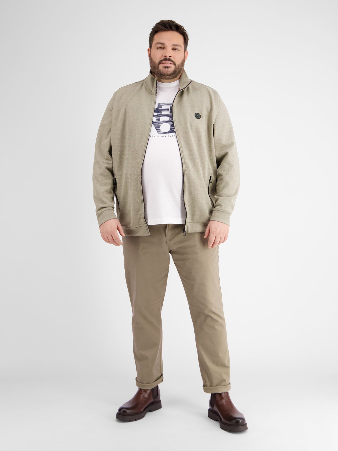 Sweatjacke in Strukturqualität