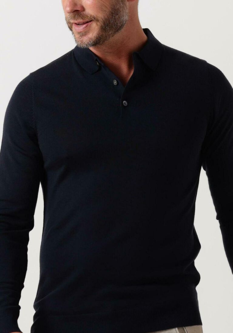 PROFUOMO donkerblauwe profuomo polo polo longsleeve