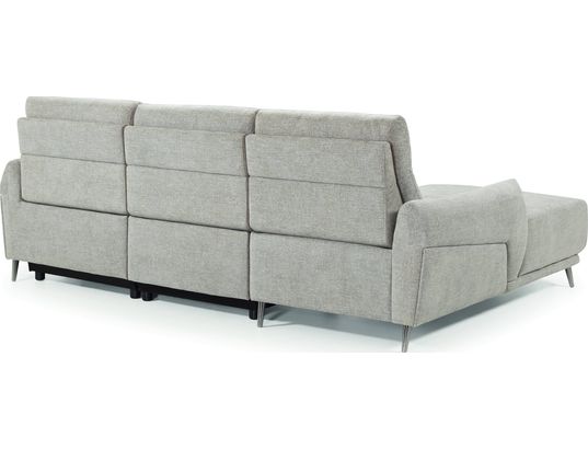 CONCEPT1 - Canapé tissu Munich 2 relax électrique gris angle gauche