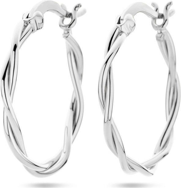 Zilver Gerhodineerd Oorringen Gedraaide Buis 2,0 MM 1337896