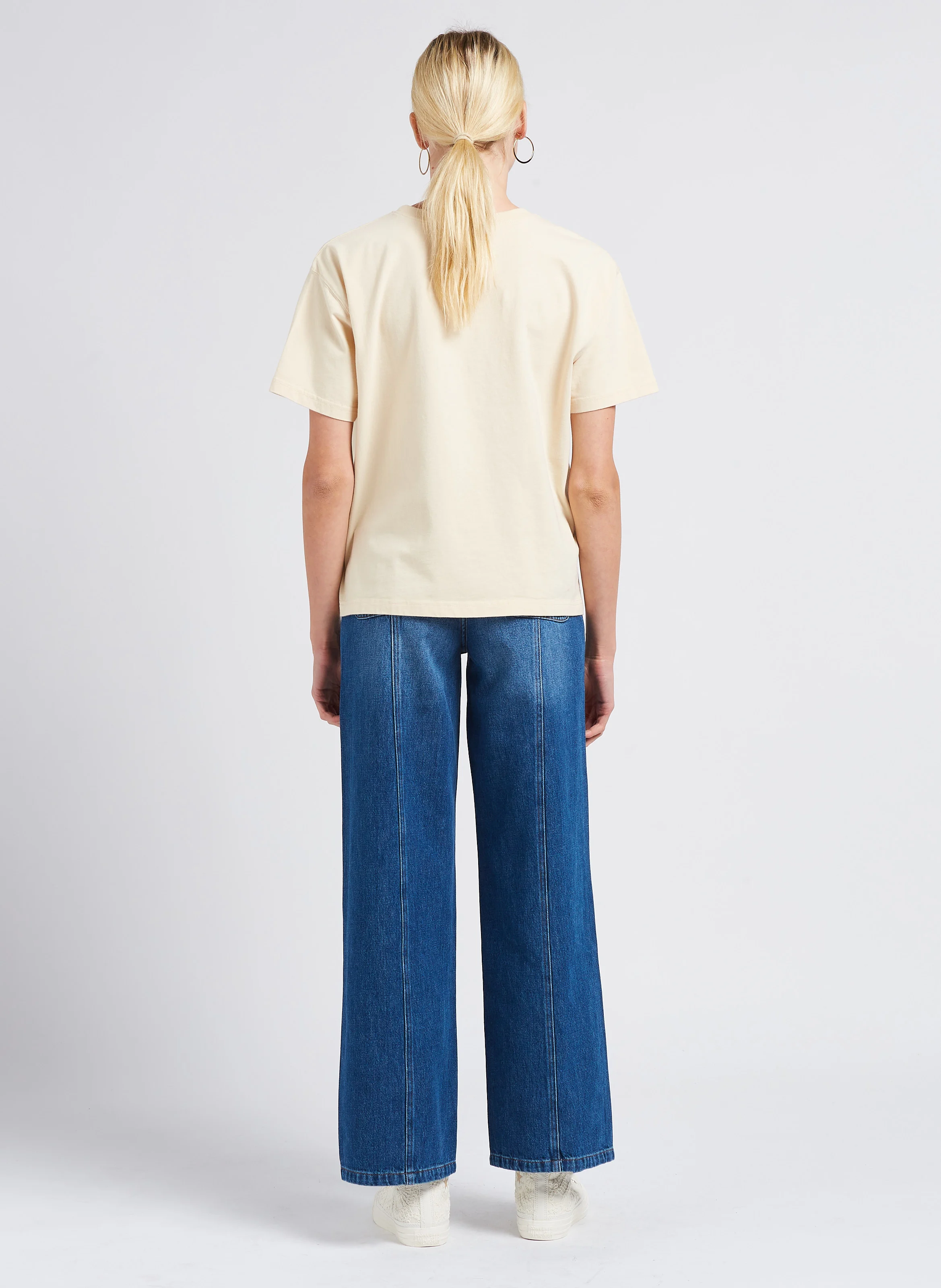 ORIANE - Jean large taille haute | Bleu