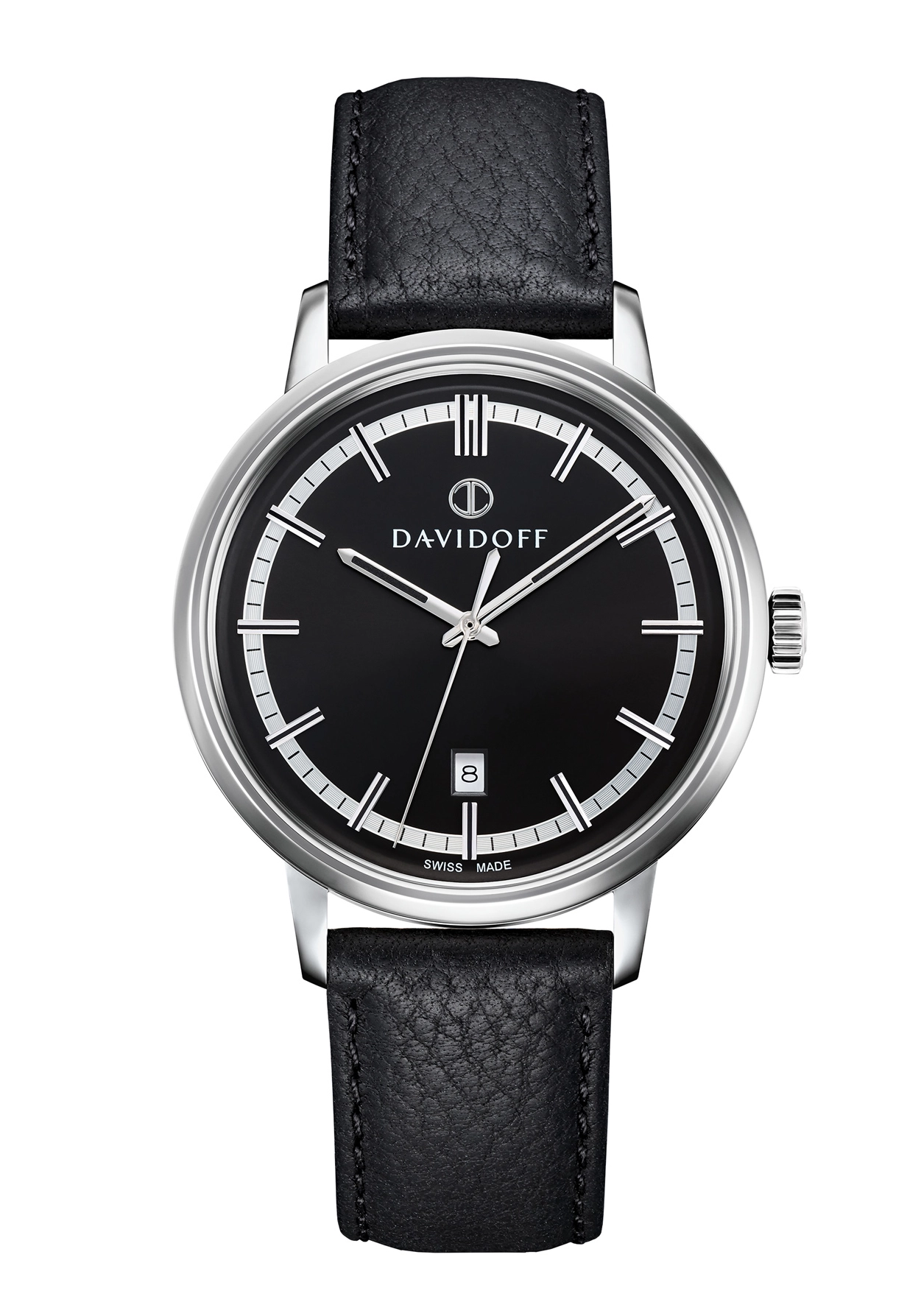 Davidoff Essentials No. 2 Herrenuhr Schwarz 23037