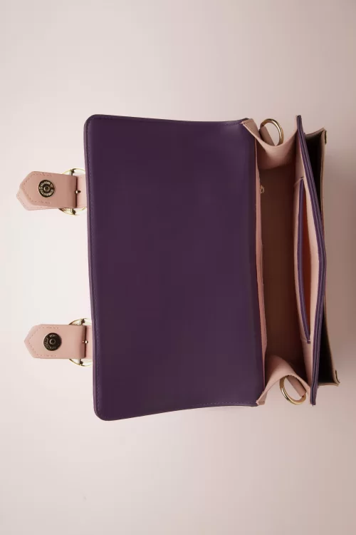 Vixen Heart Buckle schooltas in paars