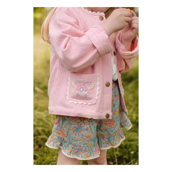 Louise Misha Short Vallaloid Fleuri | Bleu Vert