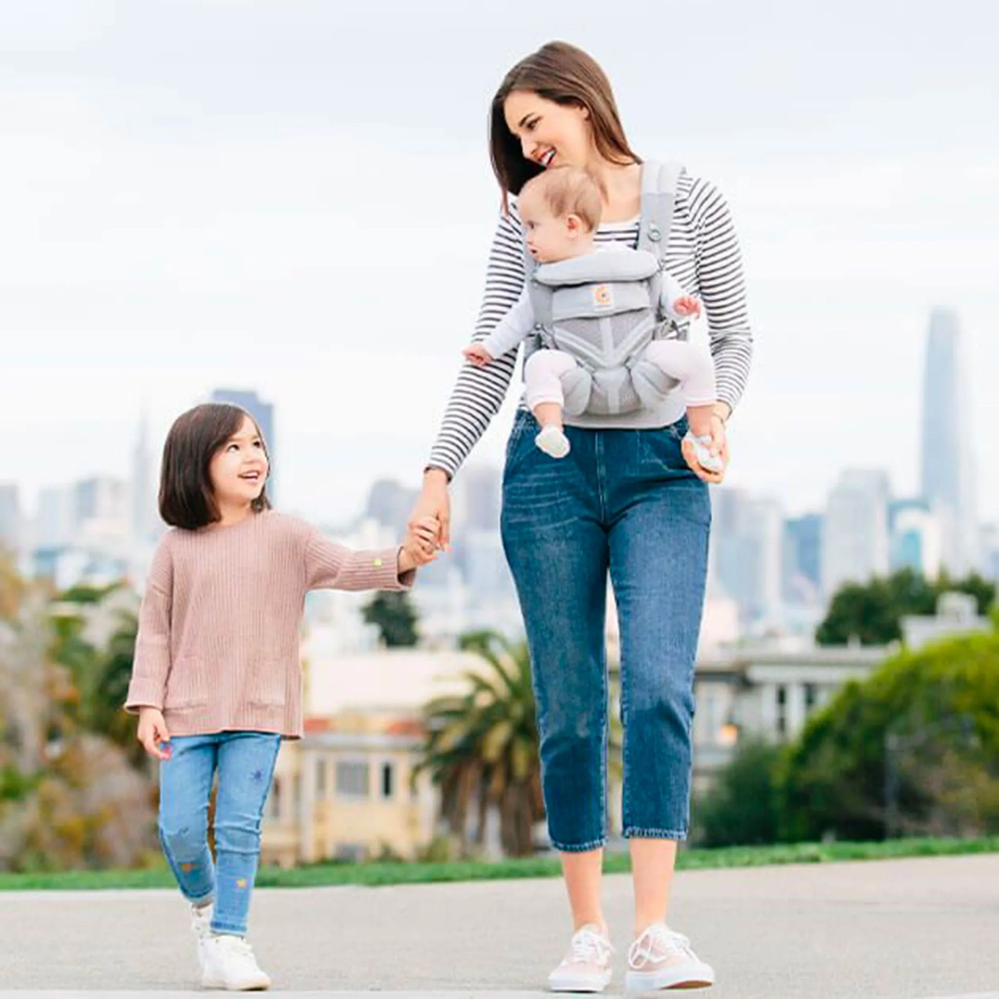 Ergobaby Porte-Bébé Omni 360 Cool Air Mesh - Gris Perle