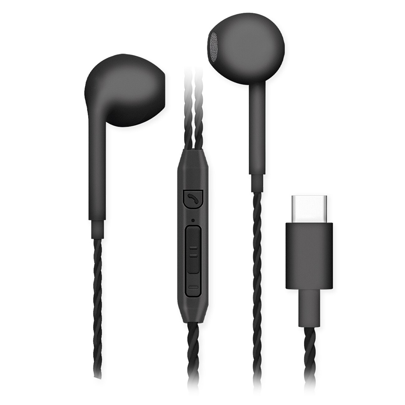 Fontastic In-Ear Stereo Headset mit Type- C Anschluss Schwarz