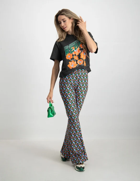 Colourful Rebel Flared broek Graphic WP115029