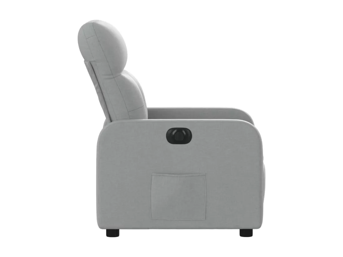 Fauteuil inclinable électrique Gris clair Tissu