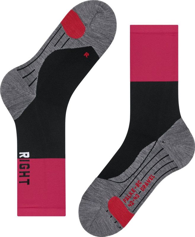 FALKE - BC Gravel - Fietssokken - Zwart - Katoen/kapokvezel, Unisex