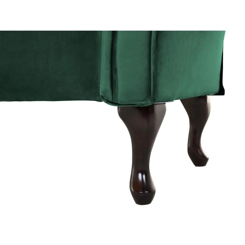 LATTES - Chaise longue - Groen - Linkerzijde - Fluweel