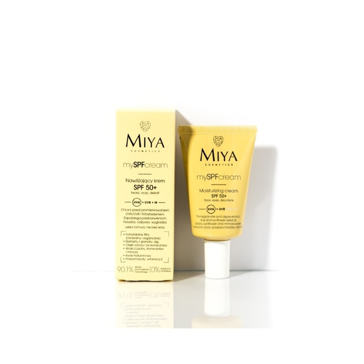 Miya Cosmetics mySPF hydraterende crème voor gezicht, ogen en decolleté SPF50 + 40 ml