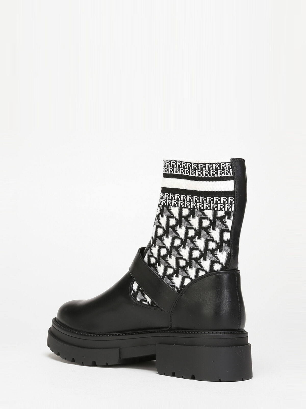 Bottines et bi-matières- Noir et Blanc
