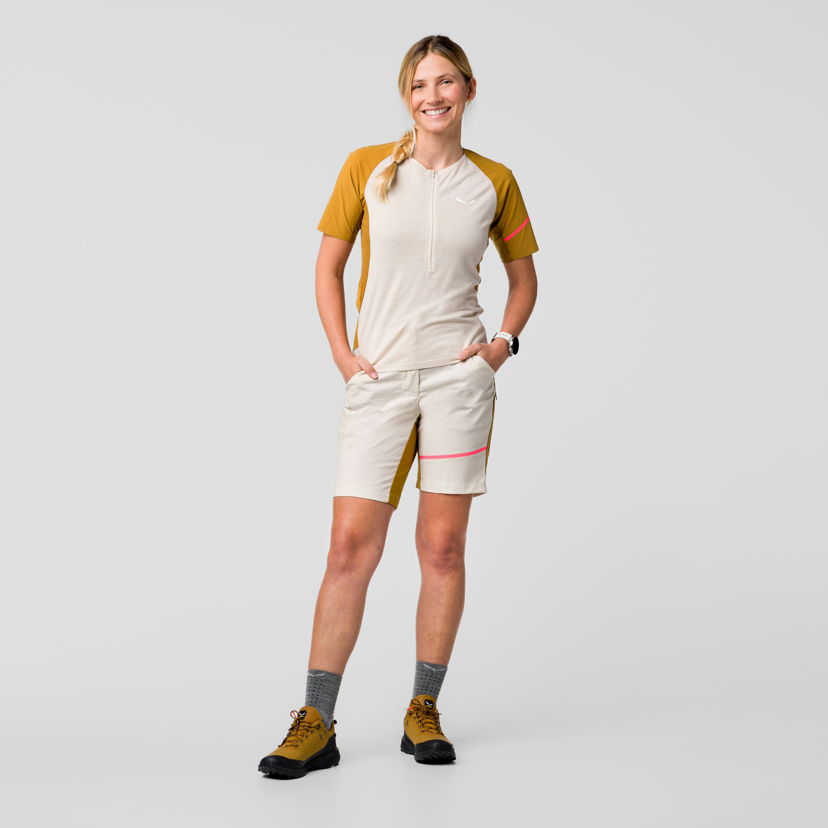 Vento Merino Half Zip T-Shirt Damen