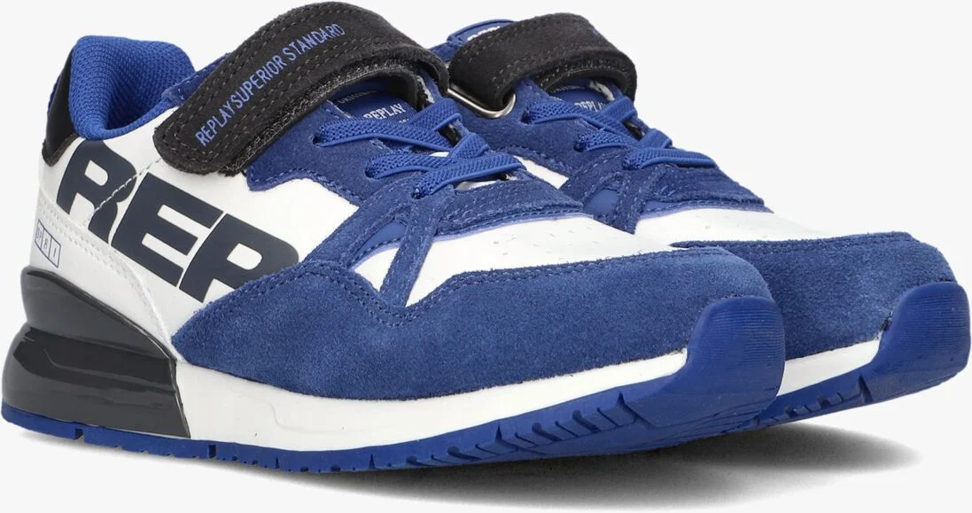 REPLAY blauwe replay lage sneakers shoot jr8