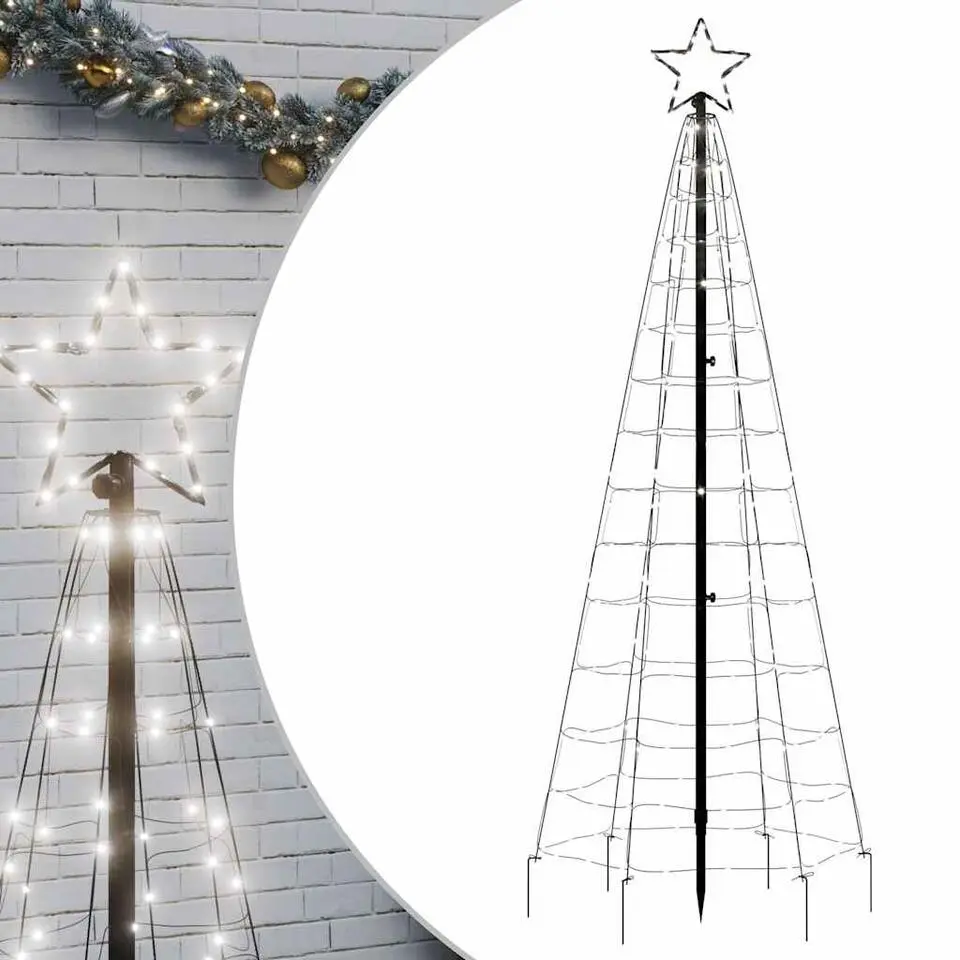vidaXL - Led-kerstboom - Koudwit