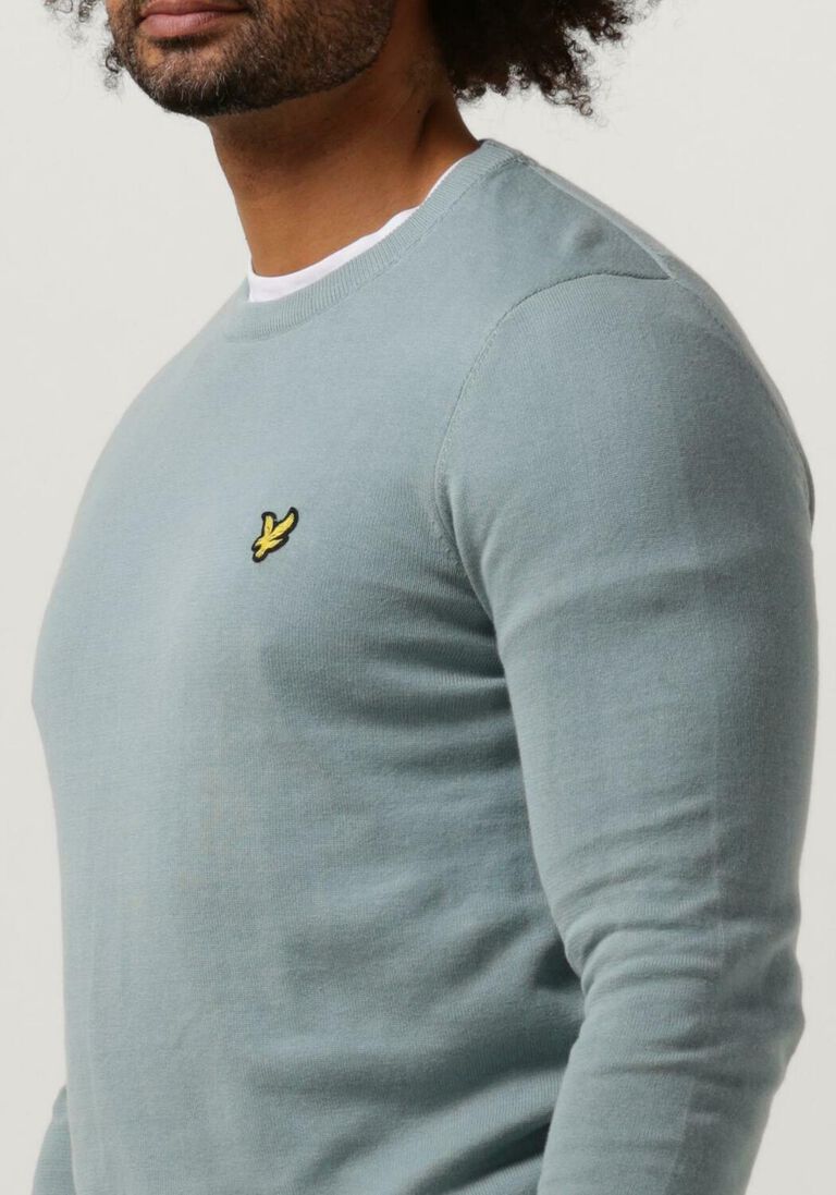 LYLE & SCOTT blauwe lyle & scott t-shirt cotton crew neck jumper