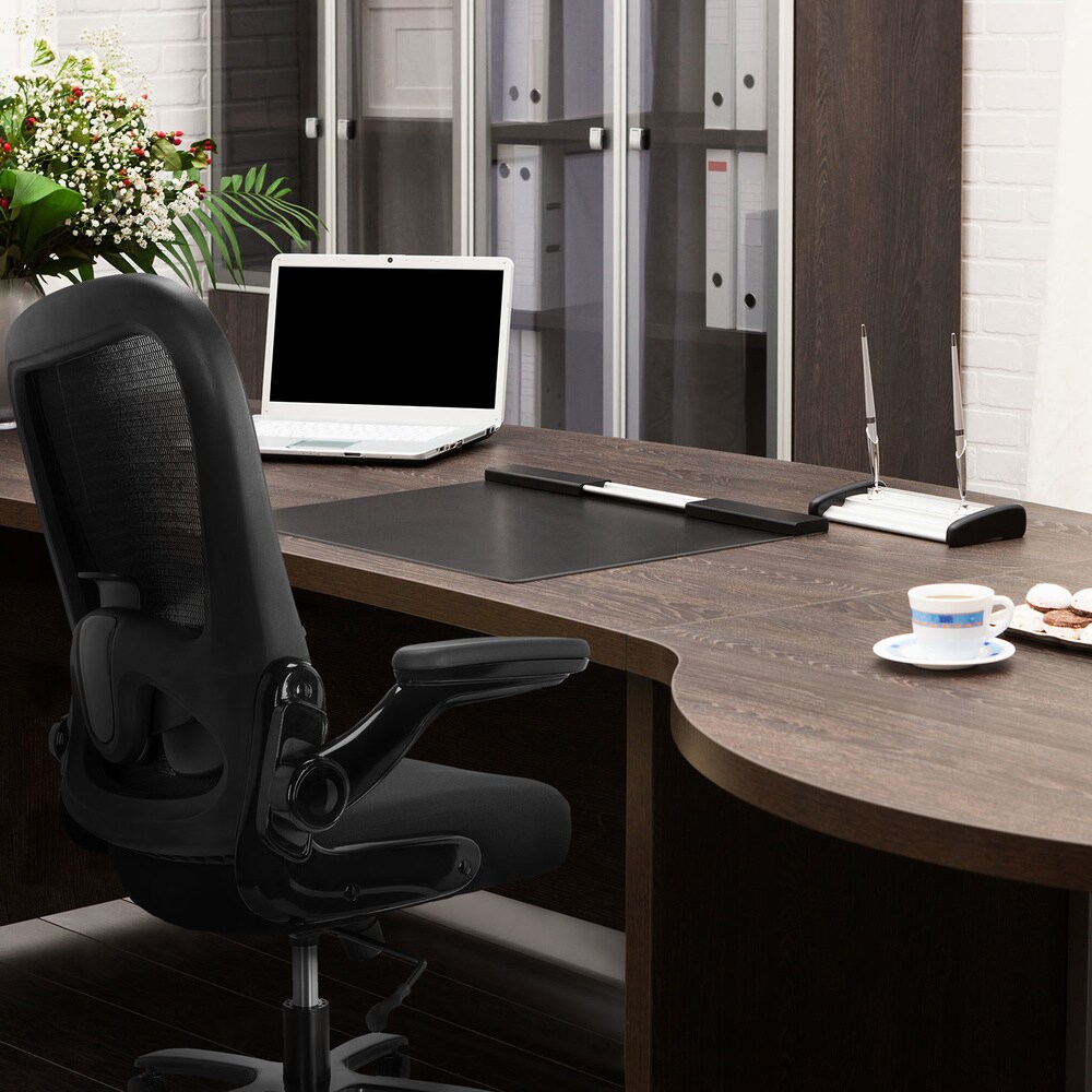 XXL Drehstuhl INSTRUCTOR SW I Stoff/Netzstoff mit abklappbaren Armlehnen hjh OFFICE