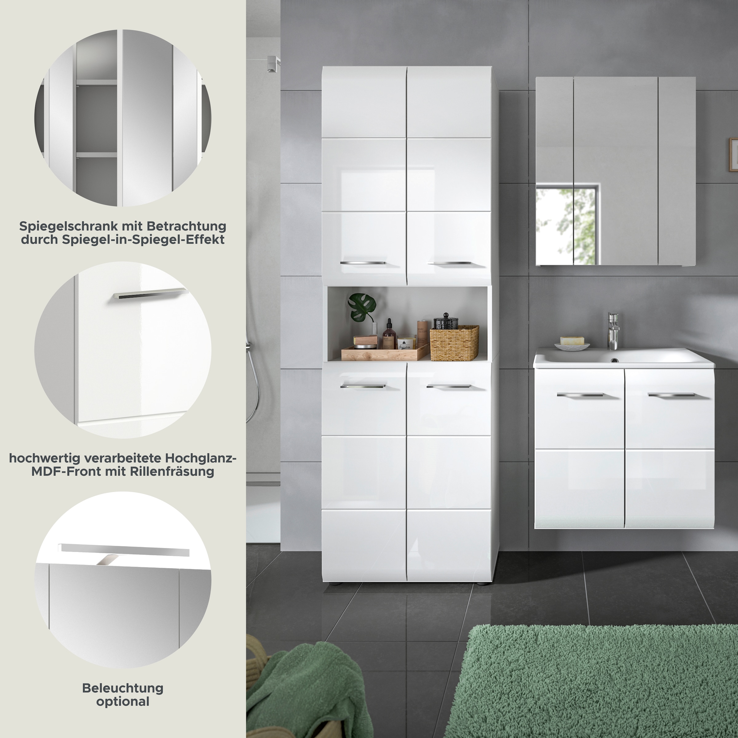 INOSIGN Badezimmer-Set Set, 4 Stk. tlg.