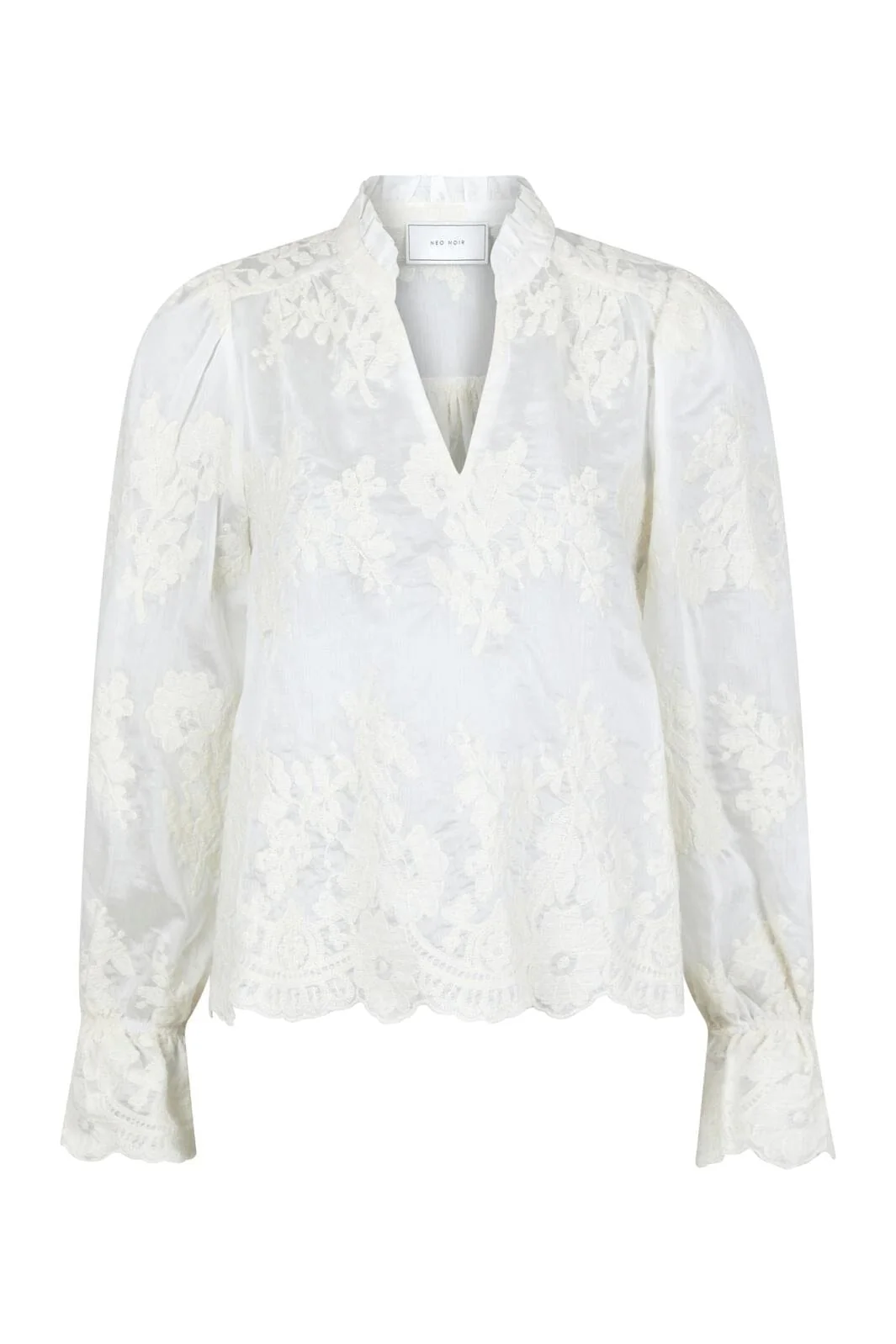 Neo Noir Amara Big Embroidery Blouse off white