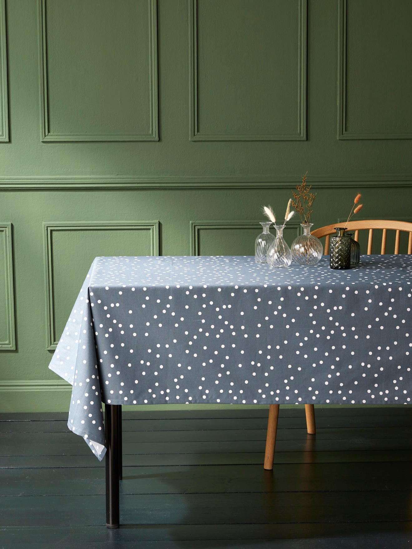 Nappe à pois en coton enduit